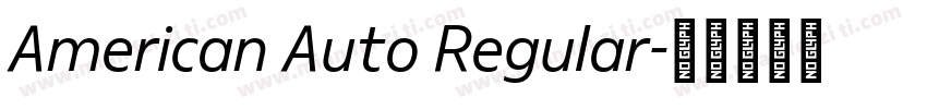 American Auto Regular字体转换